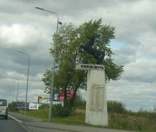 Foto van het symbool van de Poolse stad Konin.
