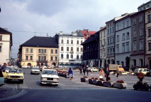 Foto genomen in 1989 van de Pools stad Krakow. Bron: internet