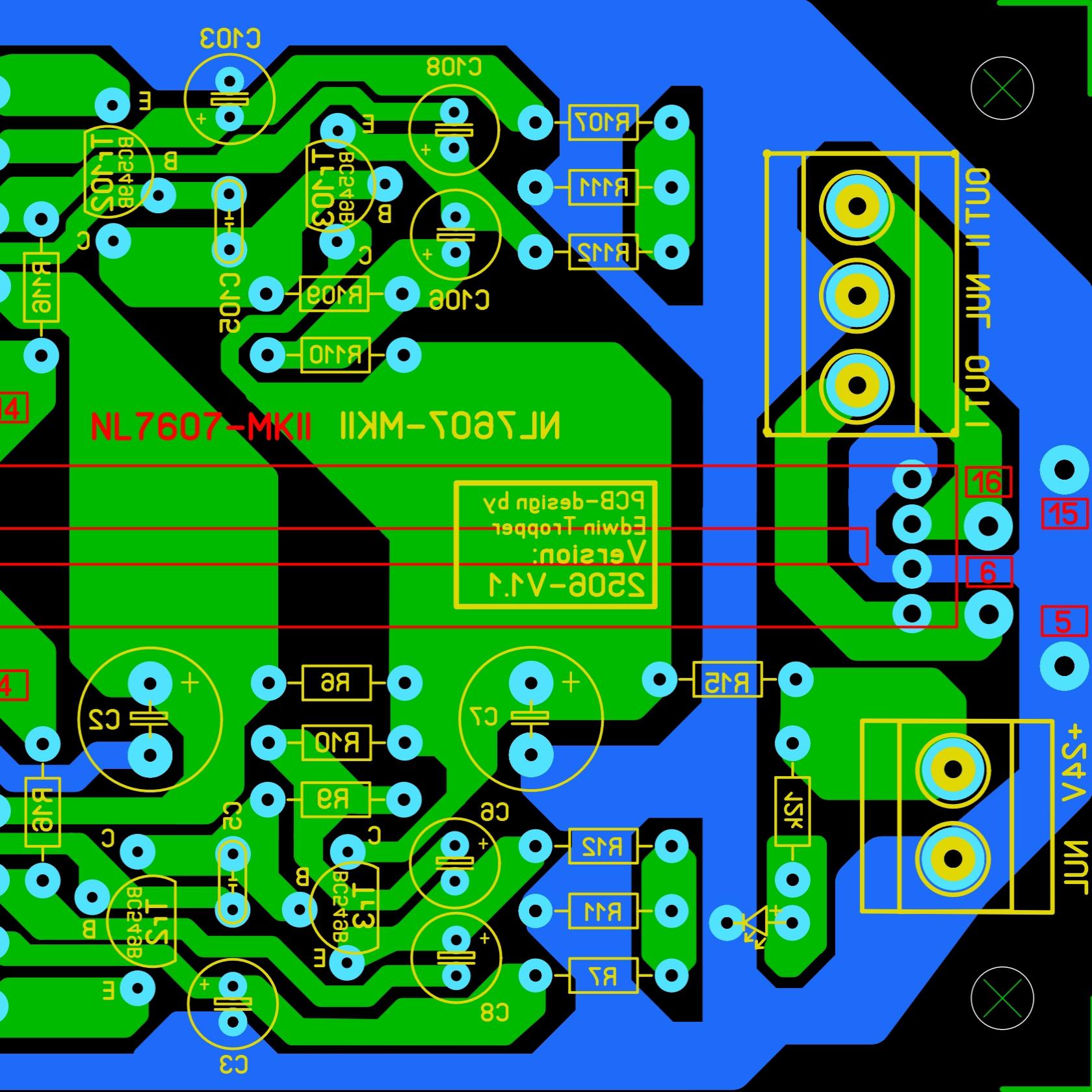 Afbeelding van de Sprint 6 Layout van de Next Gen NL7607 mengeenheid V1.1